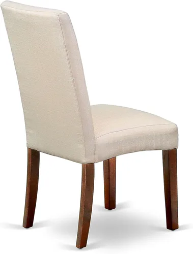 Vista 8 de East West Furniture ANDR5-MAH-01 - Juego de mesa y sillas de cocina de 5 piezas, incluye una mesa de comedor redonda con pedestal y 4 sillas
