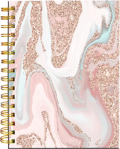 Vista 11 de Cuaderno de espiral iampanda, encuadernación fuerte de doble alambre con papel premium para mujeres, 60 hojas A5, cuaderno/diario rayado