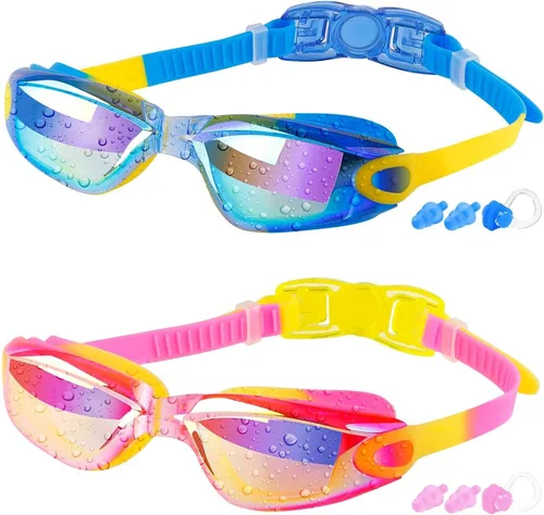 Vista 13 de COOLOO - Gafas de natación para niños, paquetes de 2 gafas de natación para niños y niñas de 4 a 16 años