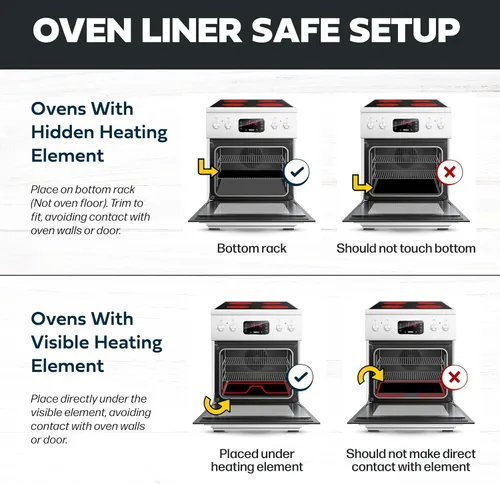 Vista 9 de Revestimiento antiadherente para horno, Grado Profesional – Nunca vuelva a limpiar la parte inferior de su horno, por Cooks Innovations