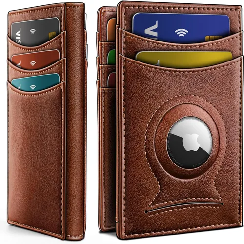 Vista 19 de BULLIANT Billetera Airtag para hombre, delgada con clip para dinero, cierre magnético, 12 tarjetas en el bolsillo frontal, bloqueo RFID