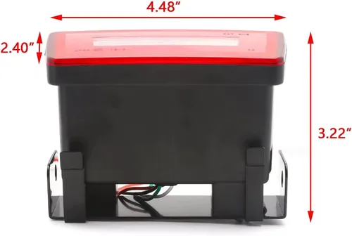 Vista 2 de Jinfili 3 en 1 lente roja LED antiniebla, lámpara de freno trasero, parachoques trasero, luz inversa, kit de lámpara compatible con Subaru WRX STI