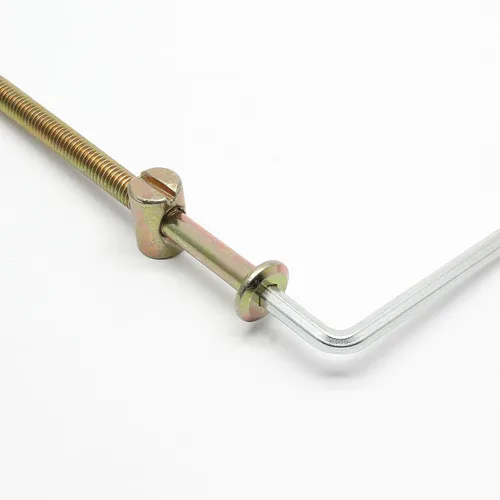 Vista 3 de Biaungdo M6 x 90mm Tornillos para Cama Litera, Pernos de Accionamiento Hexagonal con Soporte de Barril para Muebles, Tuercas de Pernos para Muebles