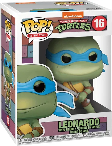 Vista 3 de POP Teenage Mutant Ninja Turtles - Figura de vinilo de Leonardo Funko (con funda protectora de caja compatible)