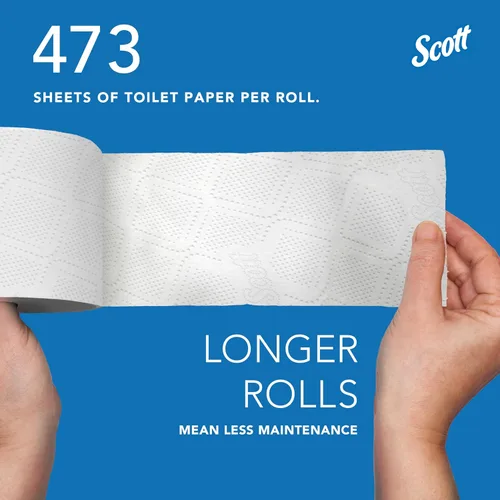 Vista 14 de Scott Professional 100% Fibra Reciclada Rollo Estándar de Papel Higiénico a Granel (13217), 2 Capas, Diseño Elevado, Blanco, Envuelto