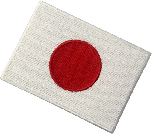 Vista 4 de Parche bordado con bandera de Japón con emblema nacional japonés para coser