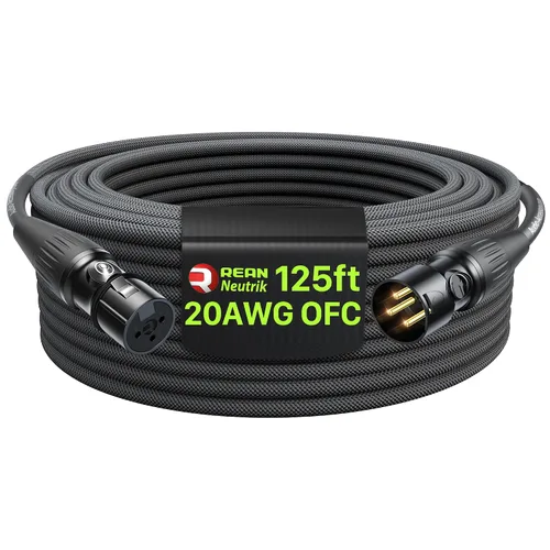 Vista 32 de AA AUDIO ACCESSORY Serie Oro Cables XLR Star Quad de 1.5 pies, Conectores Neutrik, Cable de micrófono 19AWG, Cable de micrófono trenzado en nylon