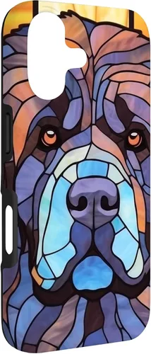 Vista 3 de Newfoundland Dog Stained Glass Case for iPhone 17