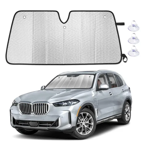 Vista 14 de EcoNour Parasol plegable para parabrisas de Mazda 3 2014-2016 2017 2018, parasol para ventana delantera de automóvil, protección UV, bloqueador