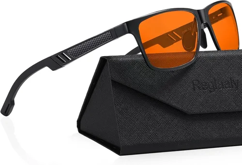Vista 10 de Gafas de bloqueo de luz azul con marco de metal para hombres y mujeres