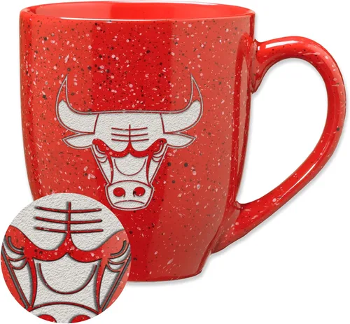 Vista 89 de Rico Industries NBA 16 oz Team Color Laser Engraved Speckled Ceramic Coffee Mug 3-Color del