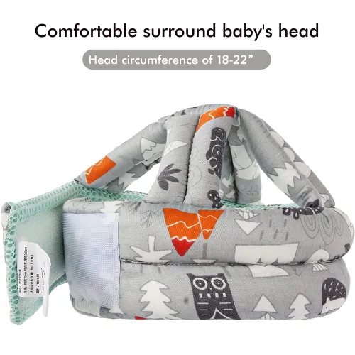 Vista 2 de Casco para caminar para niños pequeños, protector de cabeza para bebé que camina, sin golpes, sombrero protector de cabeza protector para la cabeza