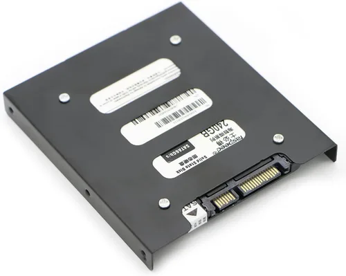 Vista 5 de Paquete de 2 bahías de disco duro SSD HDD de 2.5" a 3.5" Soporte de soporte de montaje de metal para PC (soporte)