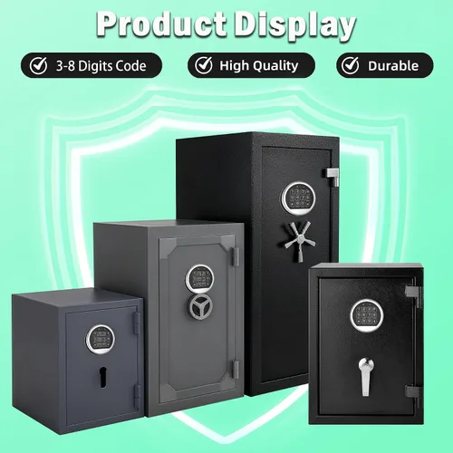 Vista 7 de Cerradura de repuesto para caja fuerte de armas con cerradura de solenoide de alta seguridad, teclado digital cromado, cerradura electrónica segura