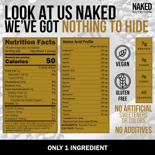 Vista 5 de NAKED Paquete de proteína alimentada con pasto PB: 2LB de cabra y 2LB PB