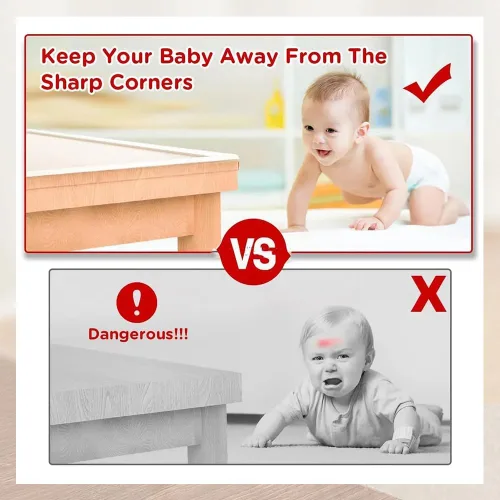 Vista 7 de Protector de borde a prueba de bebés para niños, tira protectora de borde transparente, protectores de esquina de seguridad, a prueba de niños