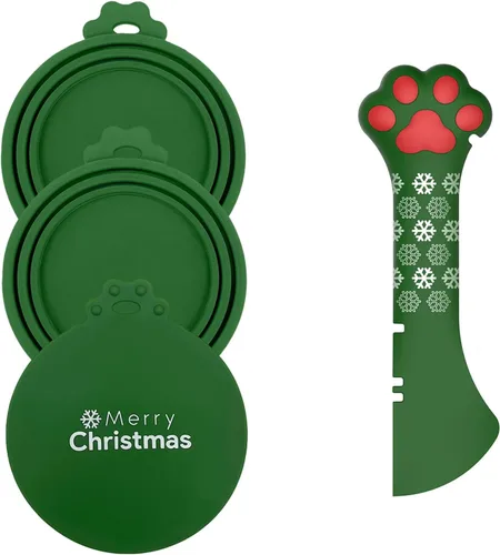 Vista 14 de Cuchara para latas de comida para gatos y 3 tapas de latas, bonitas fundas con forma de pata y abridor para alimentos húmedos, silicona universal