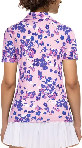 Vista 5 de JACK SMITH Women's Golf Polo Shirts Short Sleeve Lightweight Moisture Wicking Zipper Tennis Tops Slim Fit Sportwear