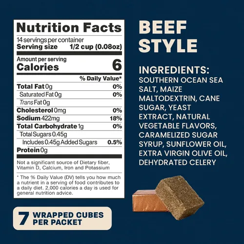 Vista 2 de Massel Cubos de Caldo de Estilo de Carne - Libre de gluten, bajo FODMAP, sin MSG, sin lácteos, sin transgénicos y vegano - Base de sopa y condimento