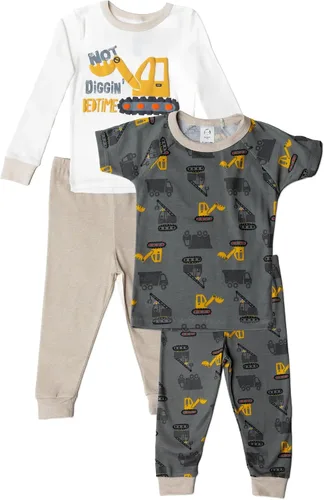 Vista 8 de Gerber Conjunto de pijama de 4 piezas para bebé niño Oso Gris