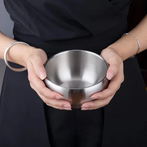 Vista 3 de IMEEA Tazón Aislado para Helado de 15 oz de Pared Doble de Acero Inoxidable SUS304 para Sopa, Cereal, Juego de 2