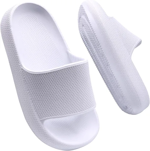 Vista 7 de WYSBAOSHU Sandalias deslizantes para niños y niñas, cómodas, antideslizantes, suela gruesa, para verano, ducha, piscina, playa, agua