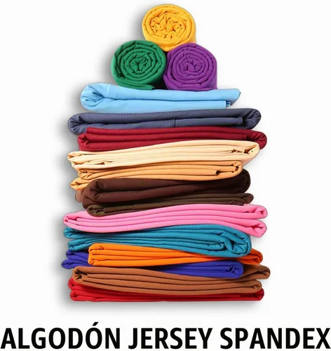 Vista 4 de FabricLA Tela de Jersey de Algodón y Elastano por Yarda - 10 oz Tela de Algodón y Elastano Elástica en 4 Direcciones, 60" de Ancho – Perfecta