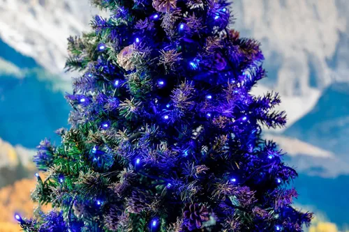 Vista 7 de Novelty Lights 100 luces LED azules de Navidad de 34 pies, luces de cadena