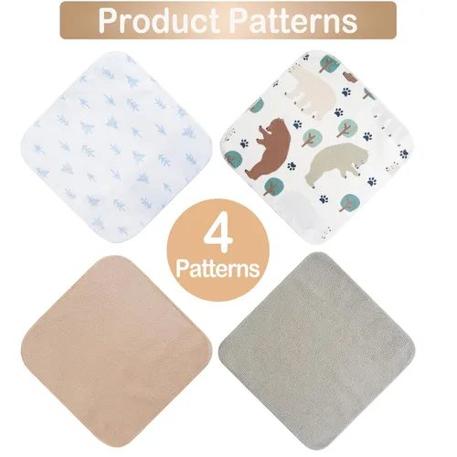 Vista 5 de softan Toallitas para bebé, paquete de 24 toallitas de baño para bebé extrasuaves y ultra absorbentes, toallitas faciales para bebé unisex