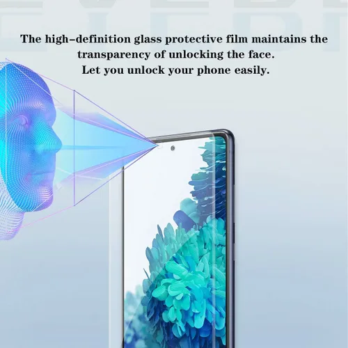 Vista 4 de Protector de pantalla de vidrio templado transparente para Galaxy S20 FE HD + protectores de lente de cámara, [2+2 unidades] [vidrio 3D]