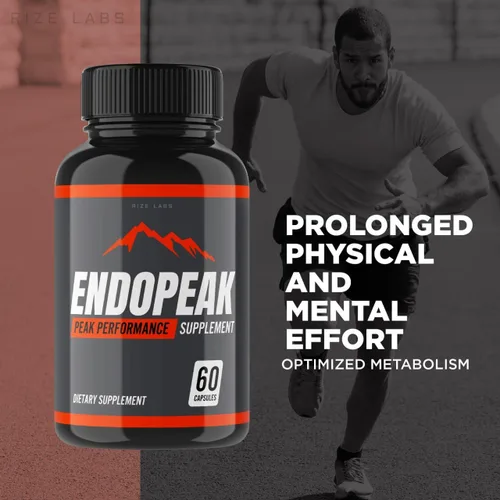 Vista 2 de rize labs - Cápsulas Endopeak Performance para hombres, máxima fuerza, suplemento vegano ultra puro sin OMG, fórmula avanzada (60 cápsulas)