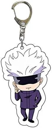Vista 3 de Anime Jujutsu Kaisen - Juego de llaveros y alfileres de solapa esmaltados de metal, regalos para los fans