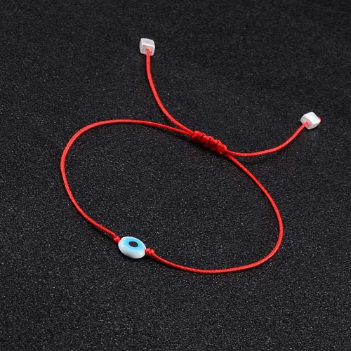 Vista 4 de Shonyin Juego de pulseras hechas a mano con tarjeta de cuerda roja, amuleto de la suerte para mujeres, hombres, familiares y amigos, Nailon