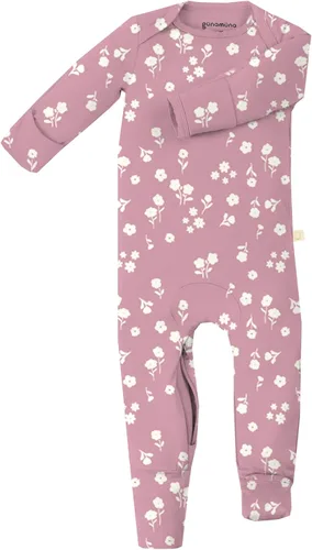 Vista 25 de GUNAMUNA Pijama unisex convertible ultrasuave para bebé, mameluco con cremallera para pañales, recién nacido a 24 meses