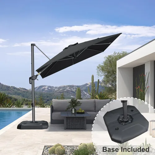 Vista 254 de PURPLE LEAF Paraguas al aire libre con base 8' x 8' protección solar verde Manzana Verde (Apple Green)