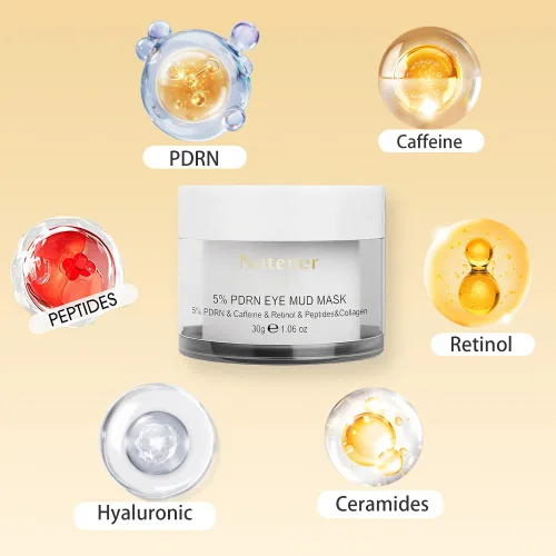 Vista 3 de Máscara de arcilla de crema para ojos 5% PDRN, parches debajo de los ojos para ojos hinchados, ojeras y arrugas, ajuste personalizado en toda
