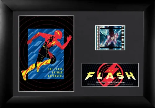 Vista 9 de Trend Setters DC Comics – The Flash – Batman de Michael Keaton – FilmCells 7 x 5 pulgadas MiniCell Presentación de escritorio – Con clip de película