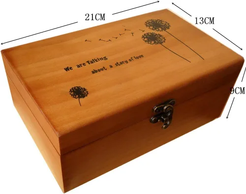 Vista 3 de A.Dinsenen Cesta de coser de madera/caja de coser con accesorios de kit de costura