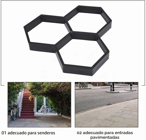 Vista 8 de Moldes y formas de hormigón, moldes de pavimentación para hormigón, pavimentadora de piedra de escalonamiento reutilizable, moldes para pavimento