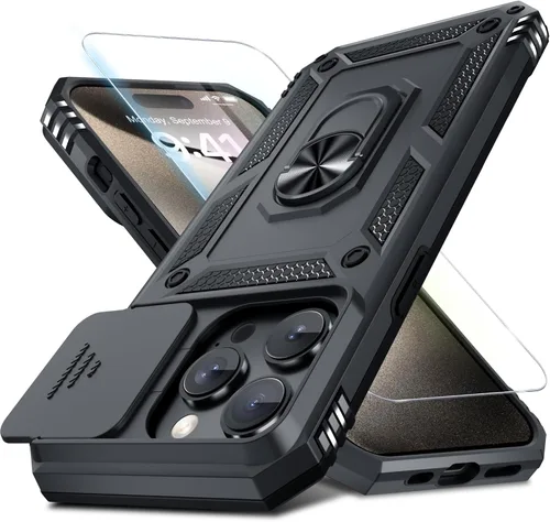 Vista 36 de Janmitta Funda para iPhone 8 Plus/7 Plus/6 Plus, Cubierta de Teléfono con Cubierta Deslizante Integrada para Lente de Cámara + Protector