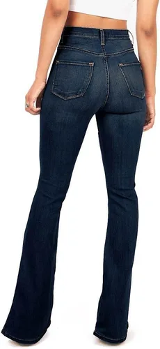 Vista 3 de Vibrant - Pantalones de mezclilla de cintura alta, ajustados, para mujer