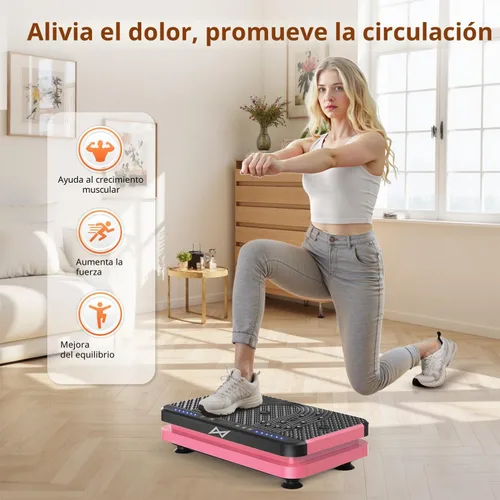 Vista 3 de AXV Vibration Plate Exercise Machine Fitness Platform Body Vibrating Board ARK.ROSA