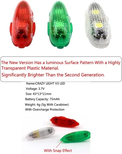 Vista 3 de CrazyLight V3 - Luz LED impermeable adecuada para aviones RC FPV de ala fija y vuelo nocturno