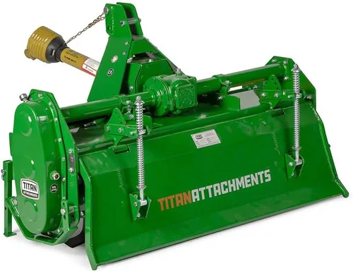 Vista 9 de Titan Attachments enganche de 3 puntos, accesorio de cultivador rotativo de 48" para tractores Cat 1, acabado en carbón, cultivador impulsado por