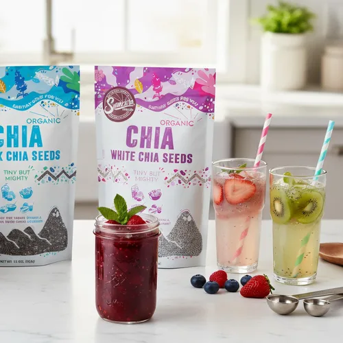 Vista 8 de Suncore Foods Paquete de semillas Tiny but Mighty Seeds, Black & White Chia Seeds, paquete de 2