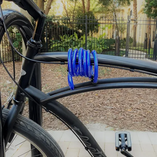 Vista 7 de DocksLocks Cable de seguridad en espiral resistente a la intemperie (de 5 a 25 pies de longitud) con extremos reforzados, protección antirrobo