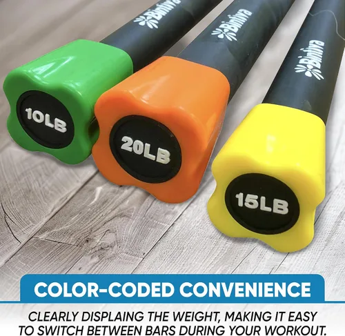 Vista 6 de Weighted Bar Set - Weighted Bars for Exercise