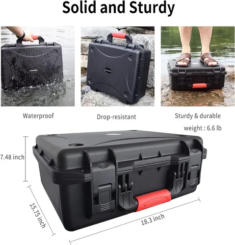 Vista 5 de FPVtosky Funda profesional para DJI FPV resistente al agua para combo de dron DJI FPV lentes V2 controlador de movimiento y otros accesorios