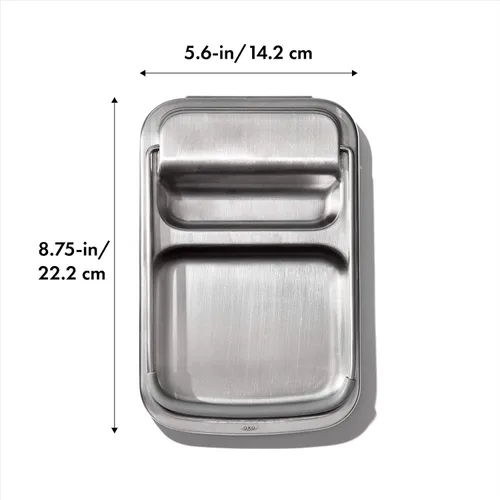 Vista 2 de OXO Good Grips - Soporte para cucharas de acero inoxidable con soporte para tapa