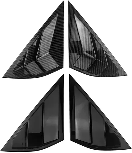 Vista 2 de MACHSWON 2 fundas para rejillas de ventana lateral trasera para Mustang Mach-E 2021-2022 (negro de fibra de carbono)
